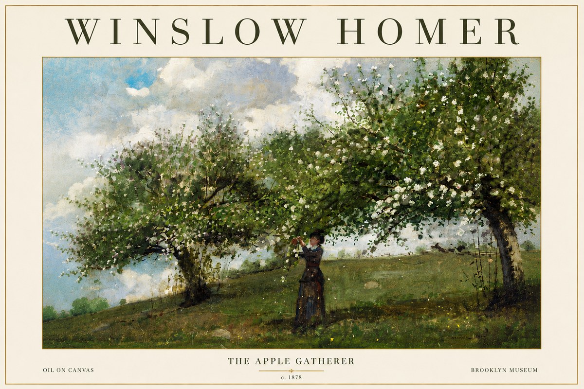 Winslow Homer The Apple Gatherer No5 - Poster