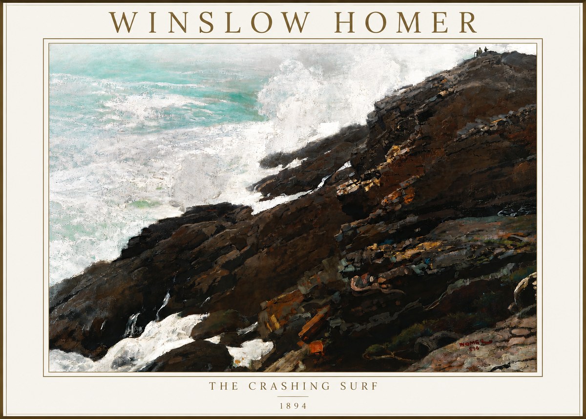 Winslow Homer The Crashing Surf No3 - Poster