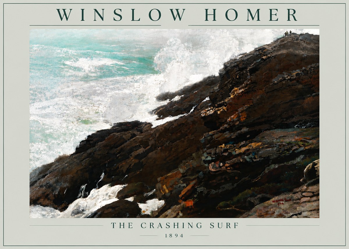 Winslow Homer The Crashing Surf No5 - Poster