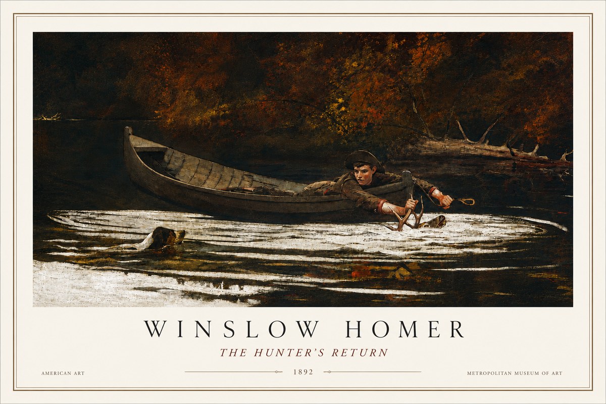 Winslow Homer The Hunter's Return No3 - Poster
