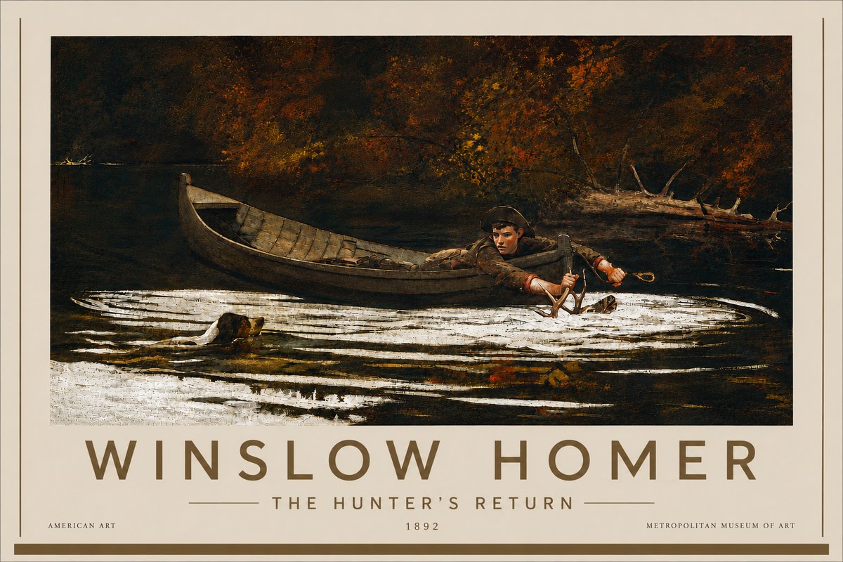 Winslow Homer The Hunter's Return No6 - Poster