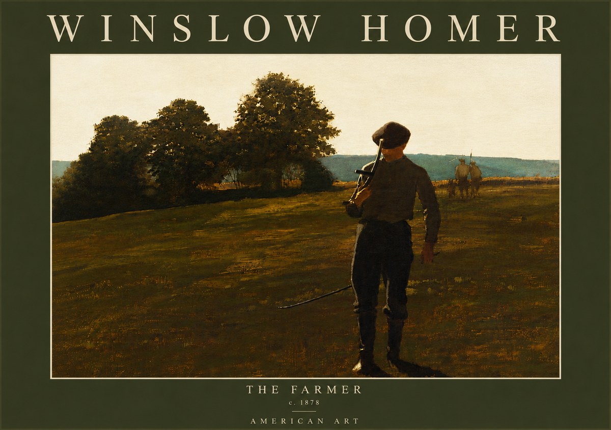 Winslow Homer The Farmer No6 - Poster