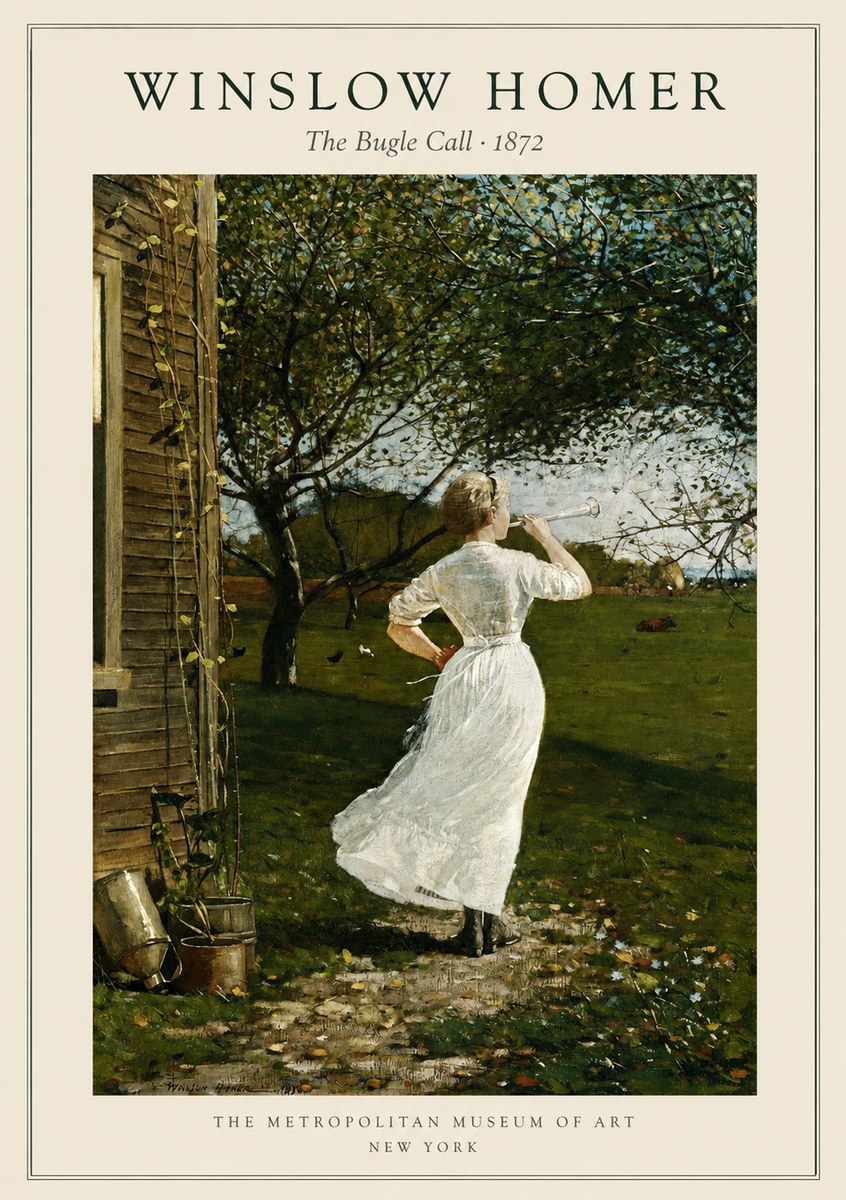 Winslow Homer The Bugle Call No1 - Poster