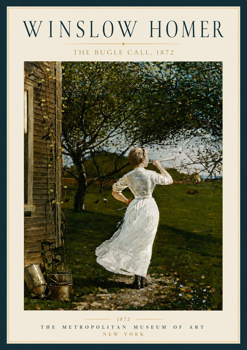 Winslow Homer The Bugle Call No6 - Poster