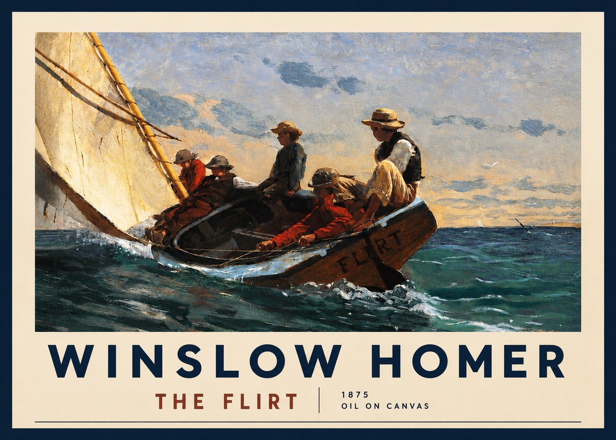 Winslow Homer The Flirt No3 - Poster