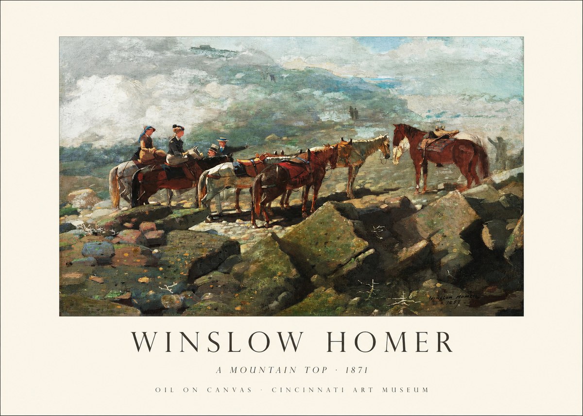 Winslow Homer A Mountain Top No1 - Poster