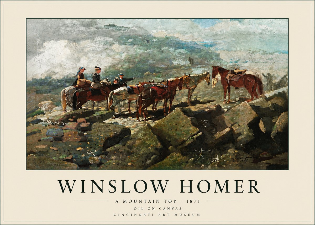 Winslow Homer A Mountain Top No3 - Poster