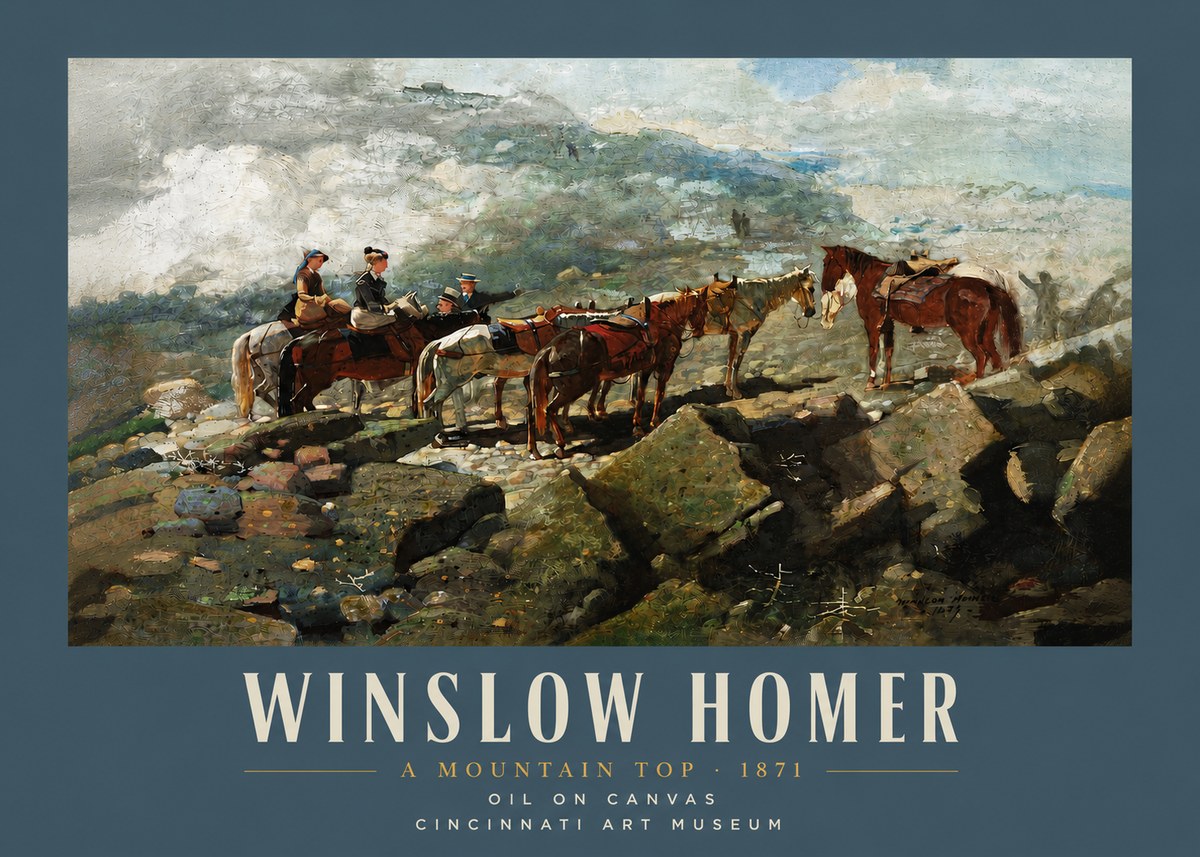 Winslow Homer A Mountain Top No4 - Poster