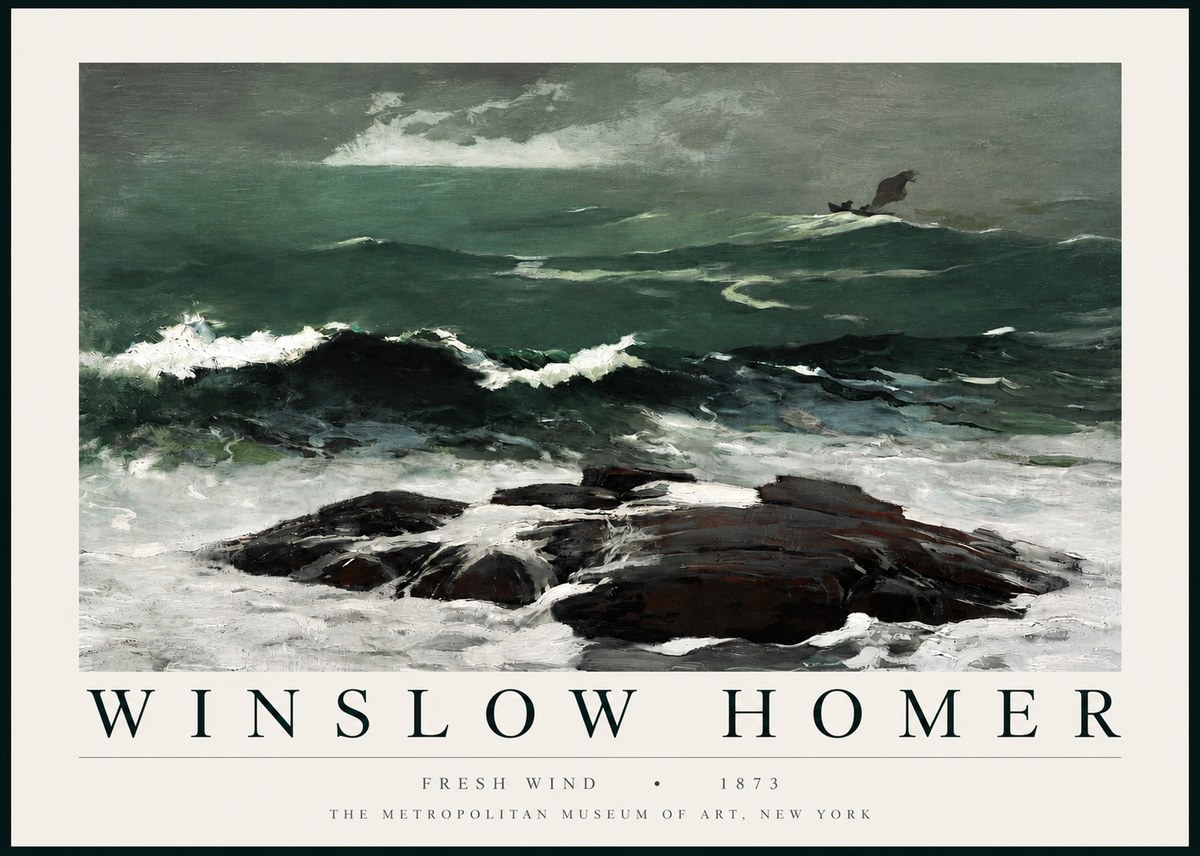 Winslow Homer Fresh Wind No3 - Poster