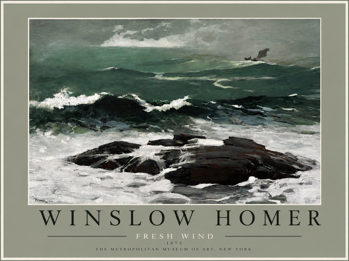 Winslow Homer Fresh Wind No6 - Poster