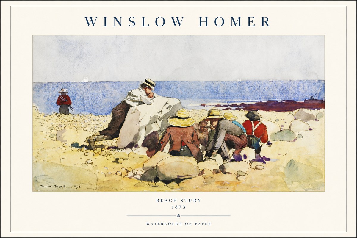 Winslow Homer Beach Study No1 - Poster