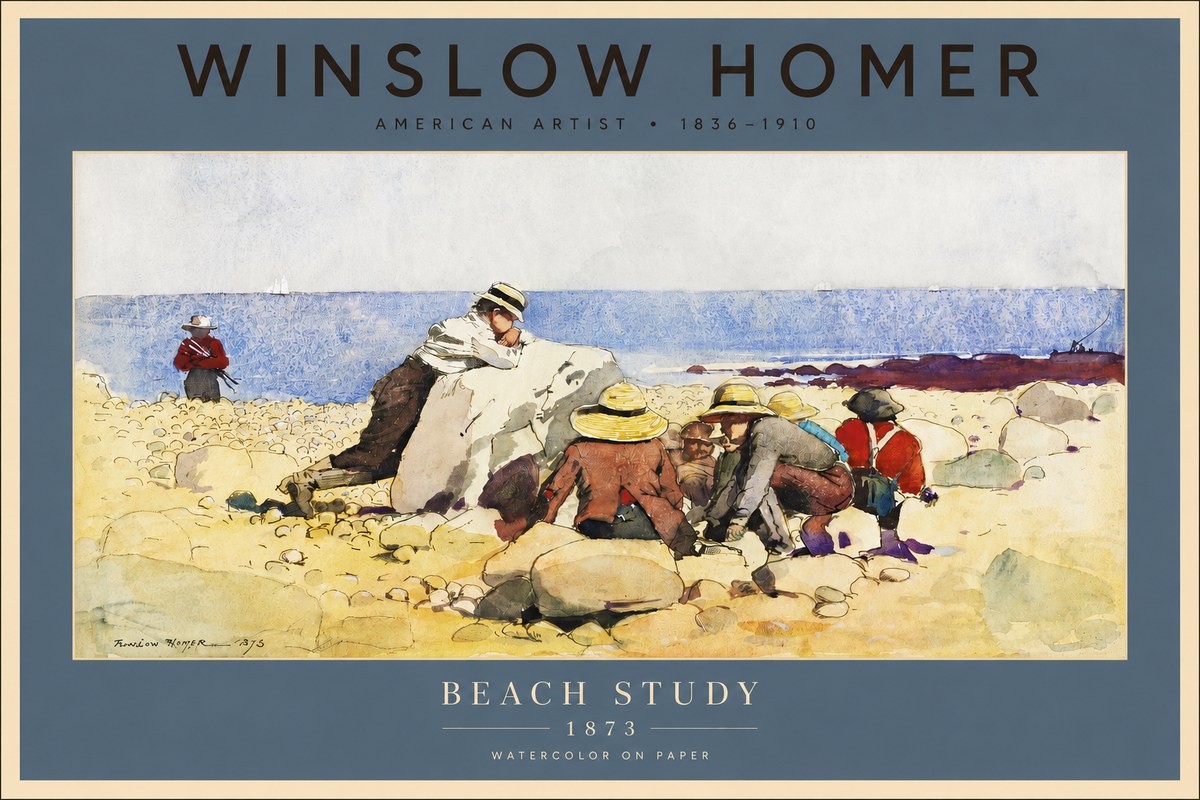 Winslow Homer Beach Study No2 - Poster