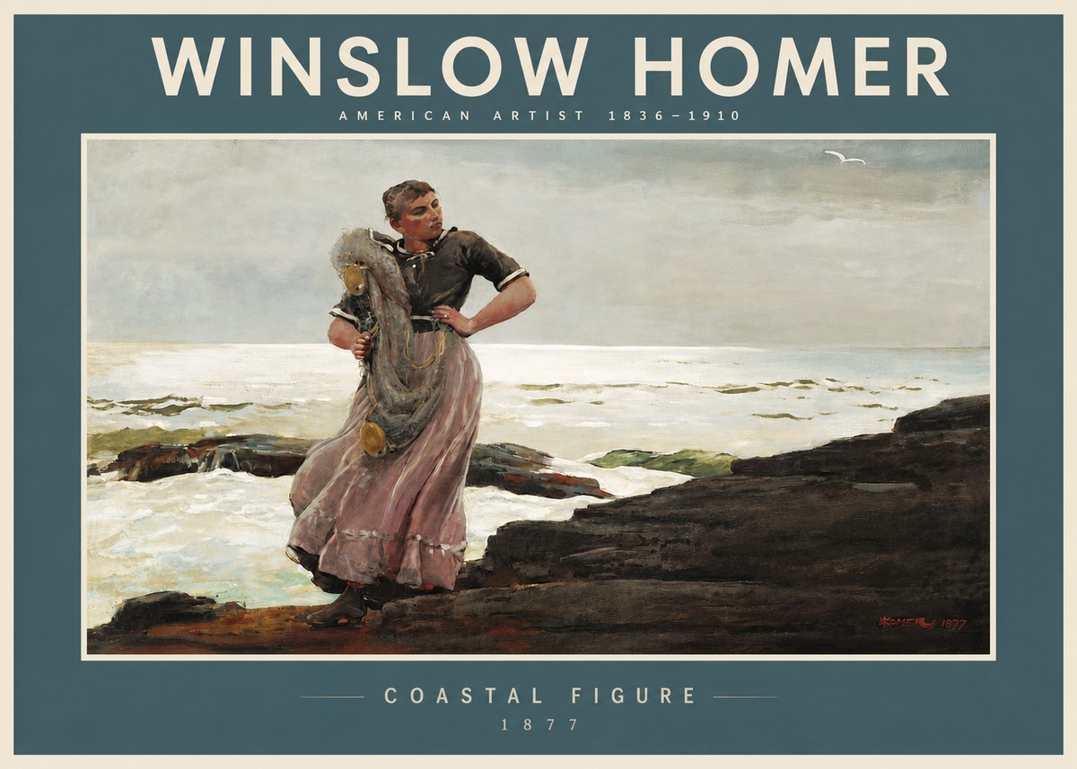 Winslow Homer Coastal Figure No4 - Poster