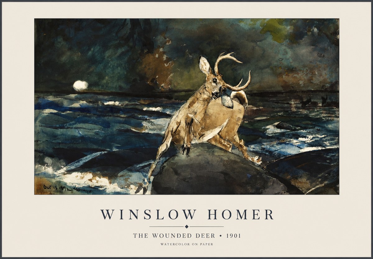 Winslow Homer The Wounded Deer No1 - Poster