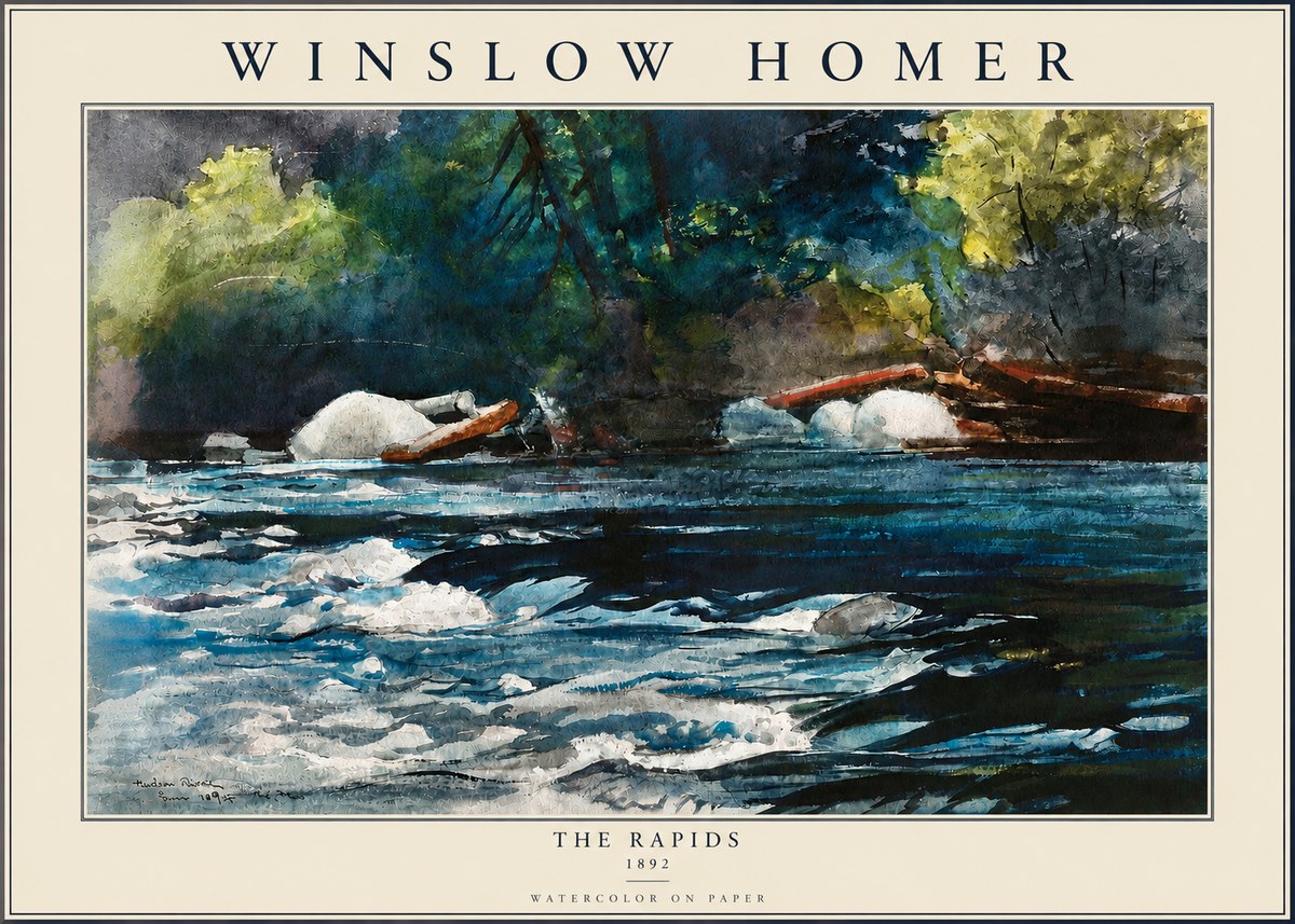 Winslow Homer The Rapids No3 - Poster