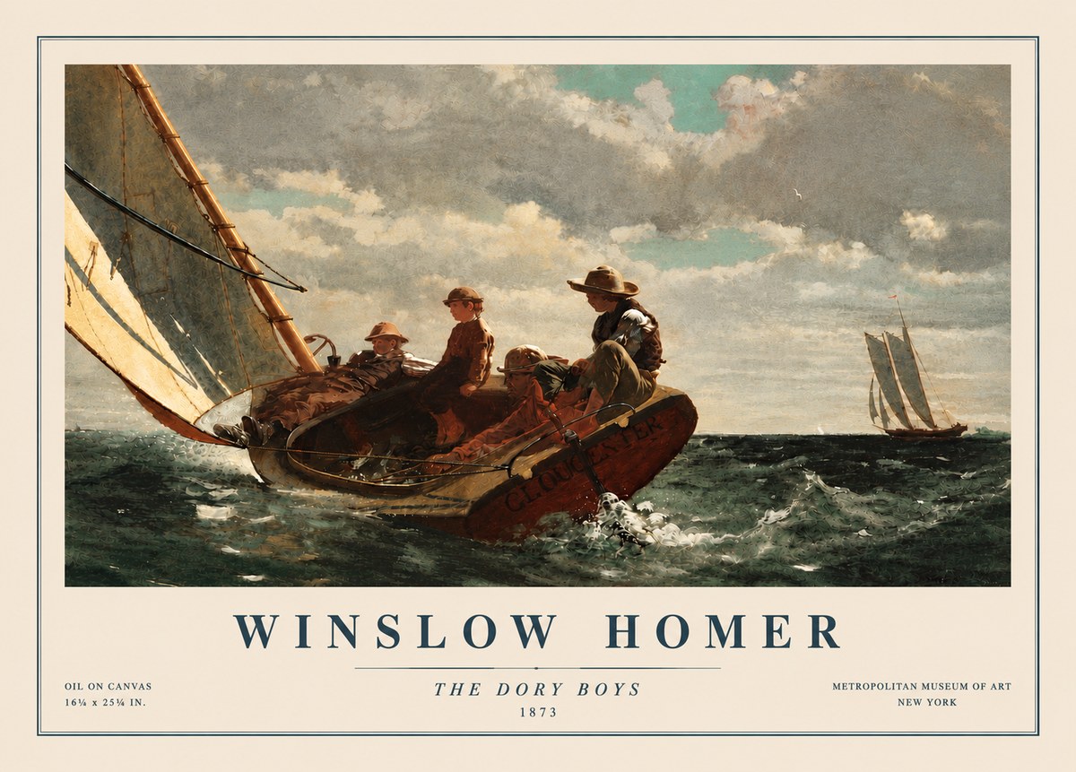 Winslow Homer The Dory Boys No5 - Poster