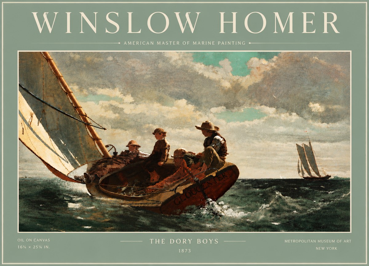 Winslow Homer The Dory Boys No6 - Poster