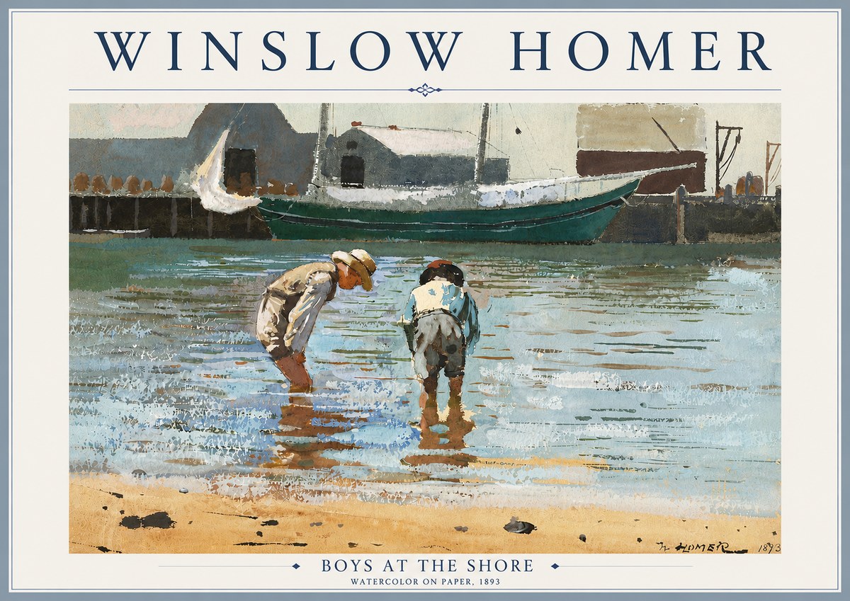 Winslow Homer Boys at the Shore No4 - Poster