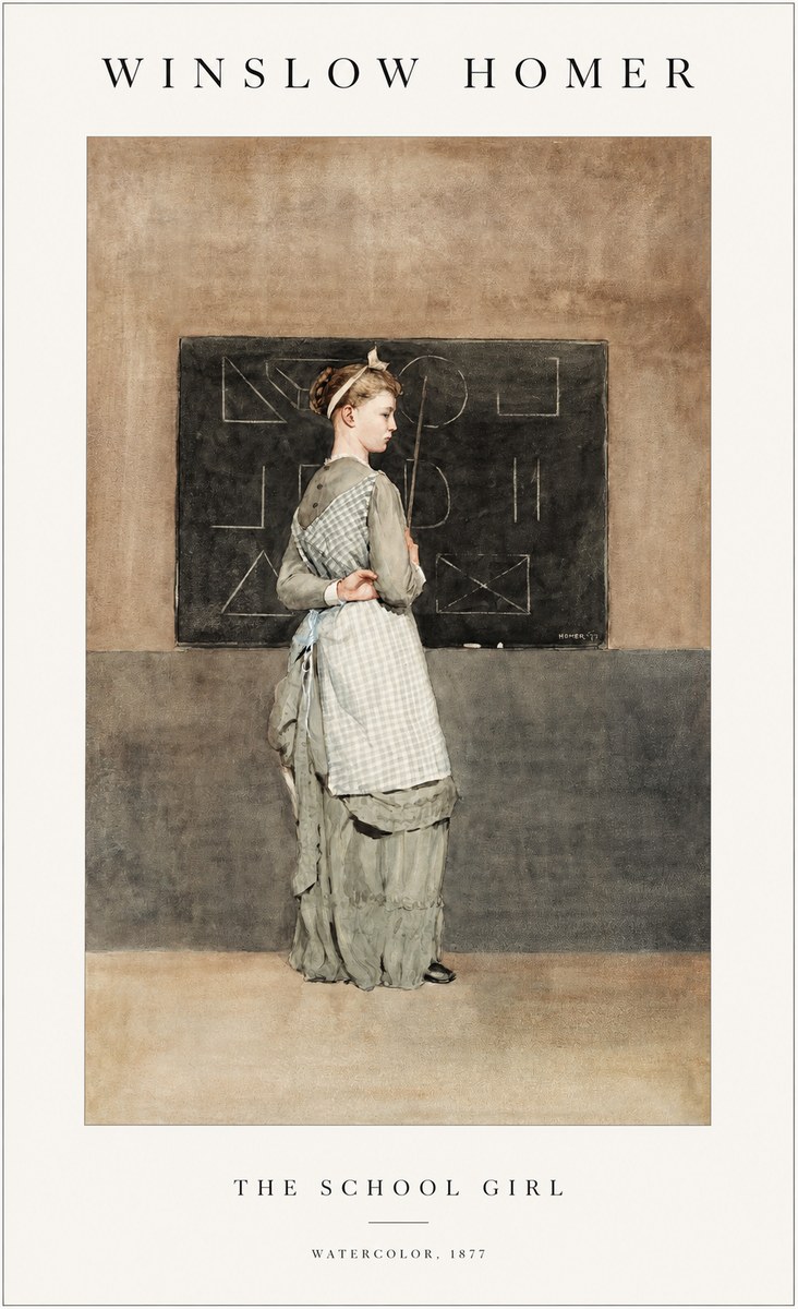 Winslow Homer The School Girl No1 - Poster