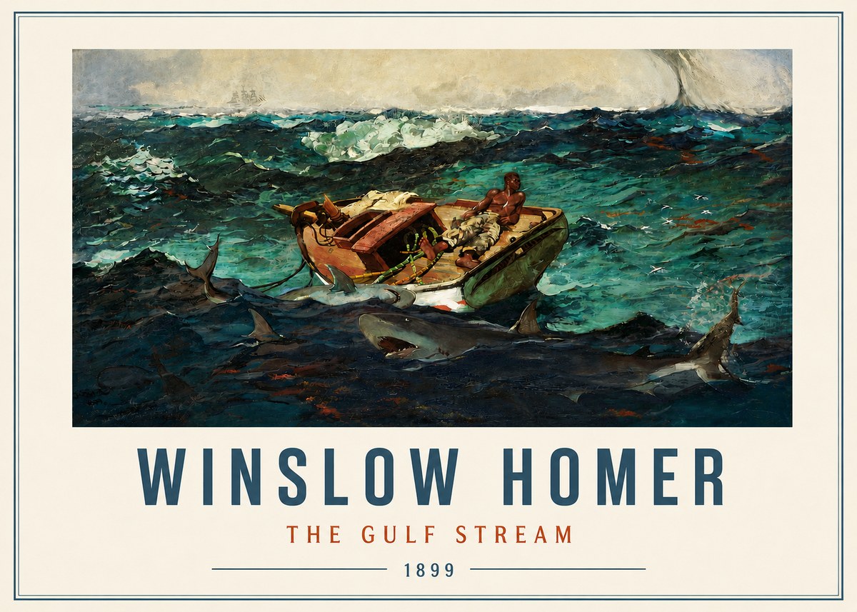 Winslow Homer The Gulf Stream No3 - Poster