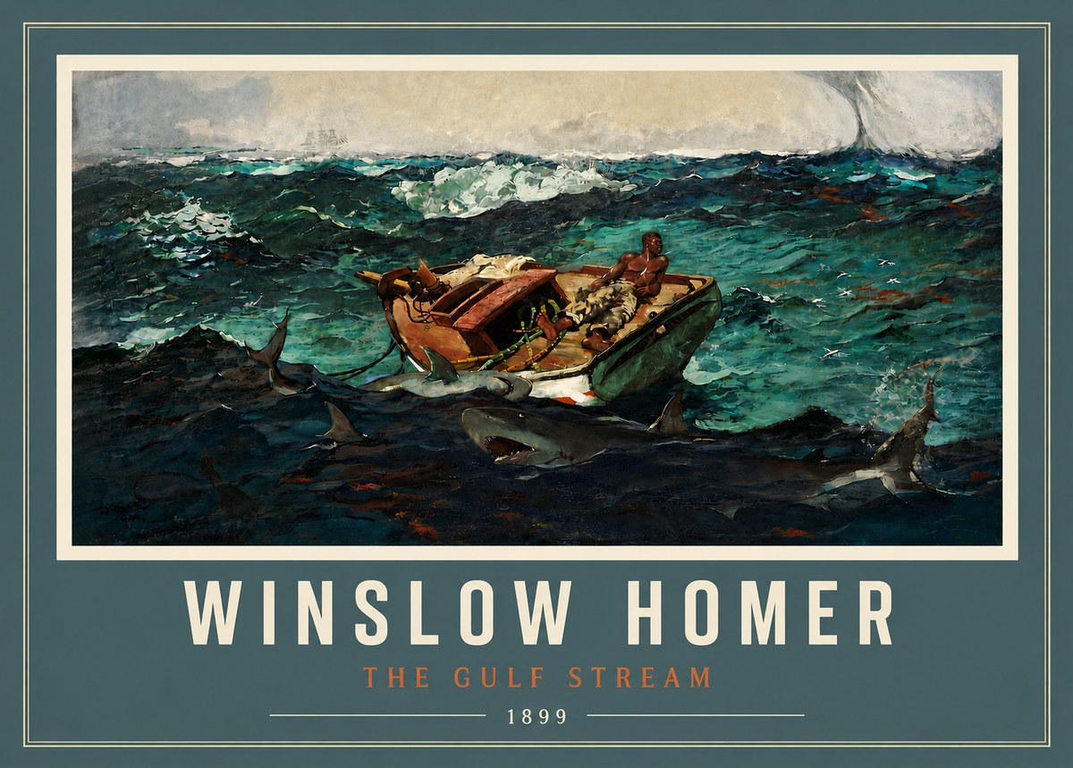 Winslow Homer The Gulf Stream No4 - Poster