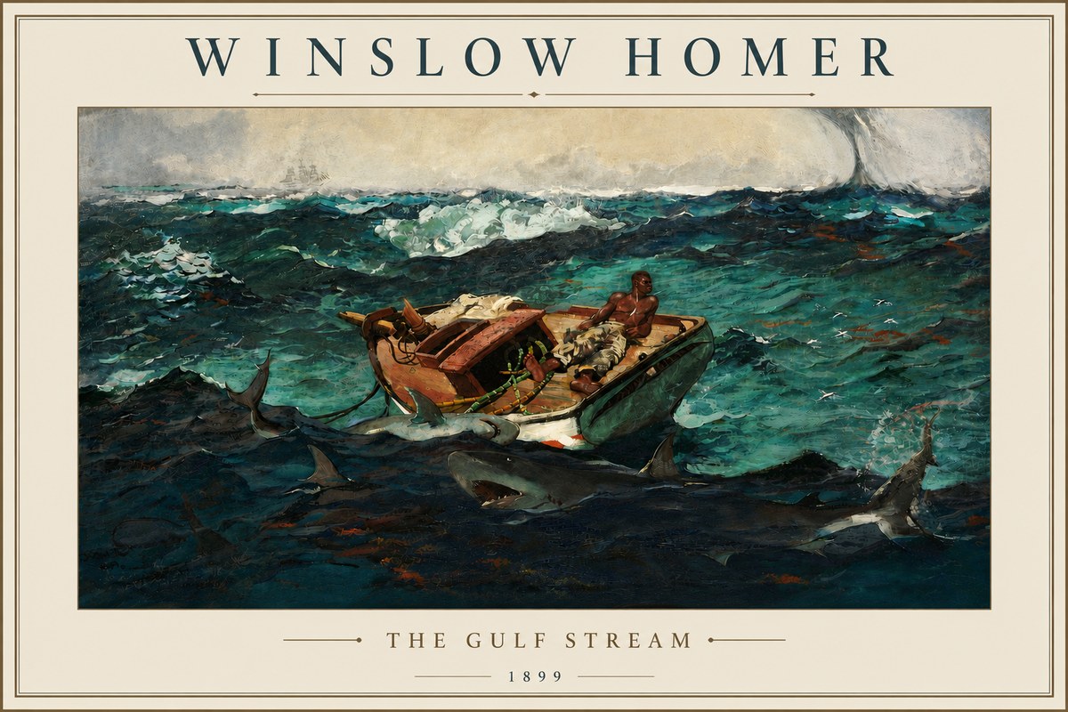 Winslow Homer The Gulf Stream No5 - Poster