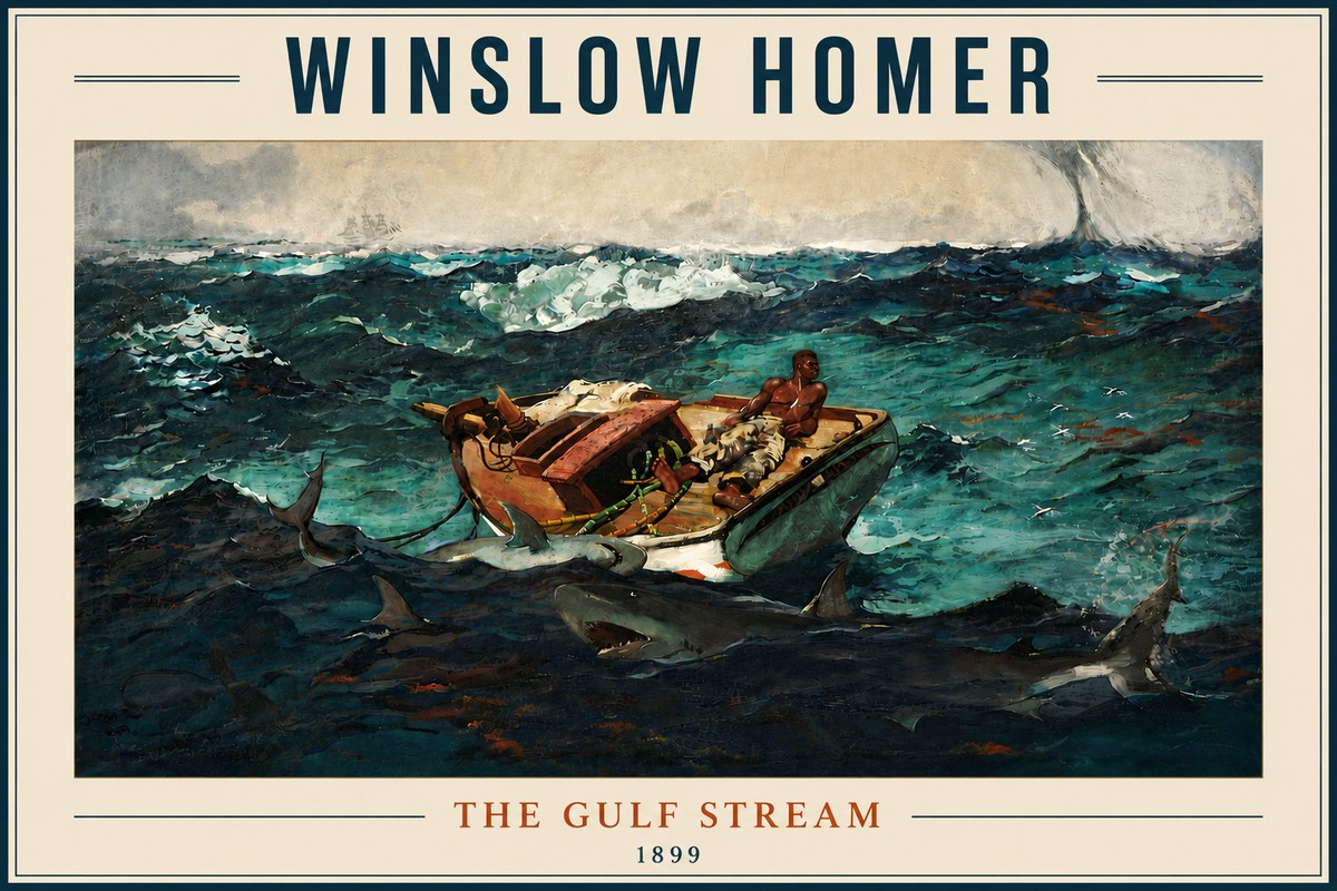 Winslow Homer The Gulf Stream No6 - Poster