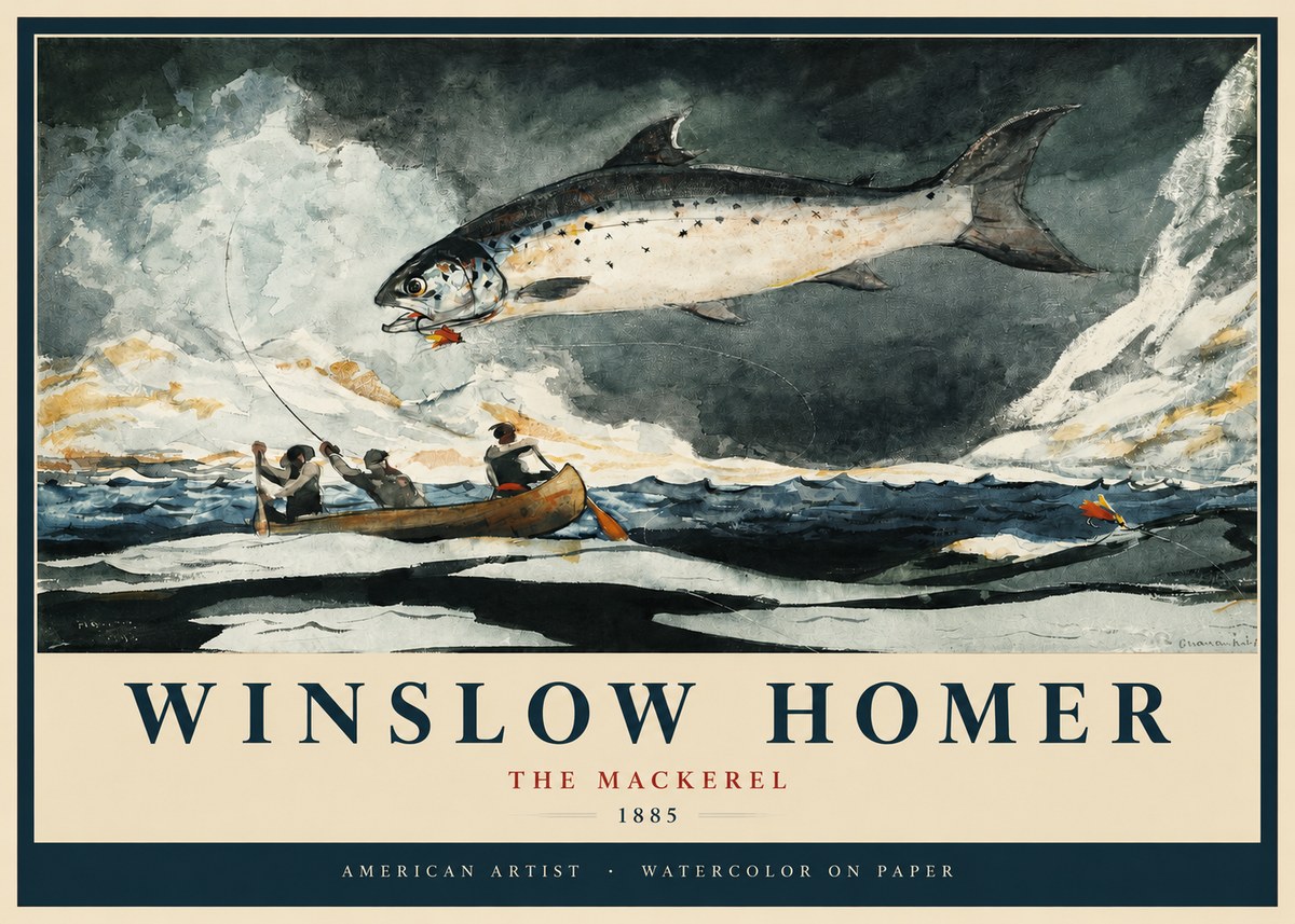 Winslow Homer The Mackerel No2 - Poster