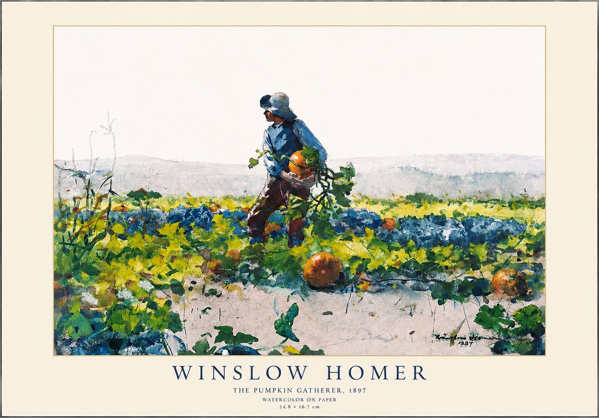 Winslow Homer The Pumpkin Gatherer, 1897 No1 - Poster