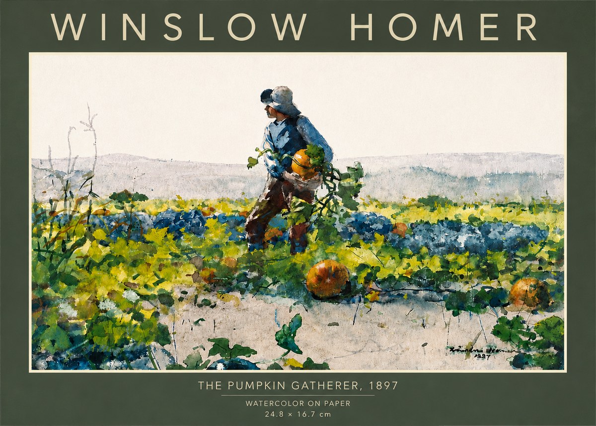 Winslow Homer The Pumpkin Gatherer, 1897 No4 - Poster