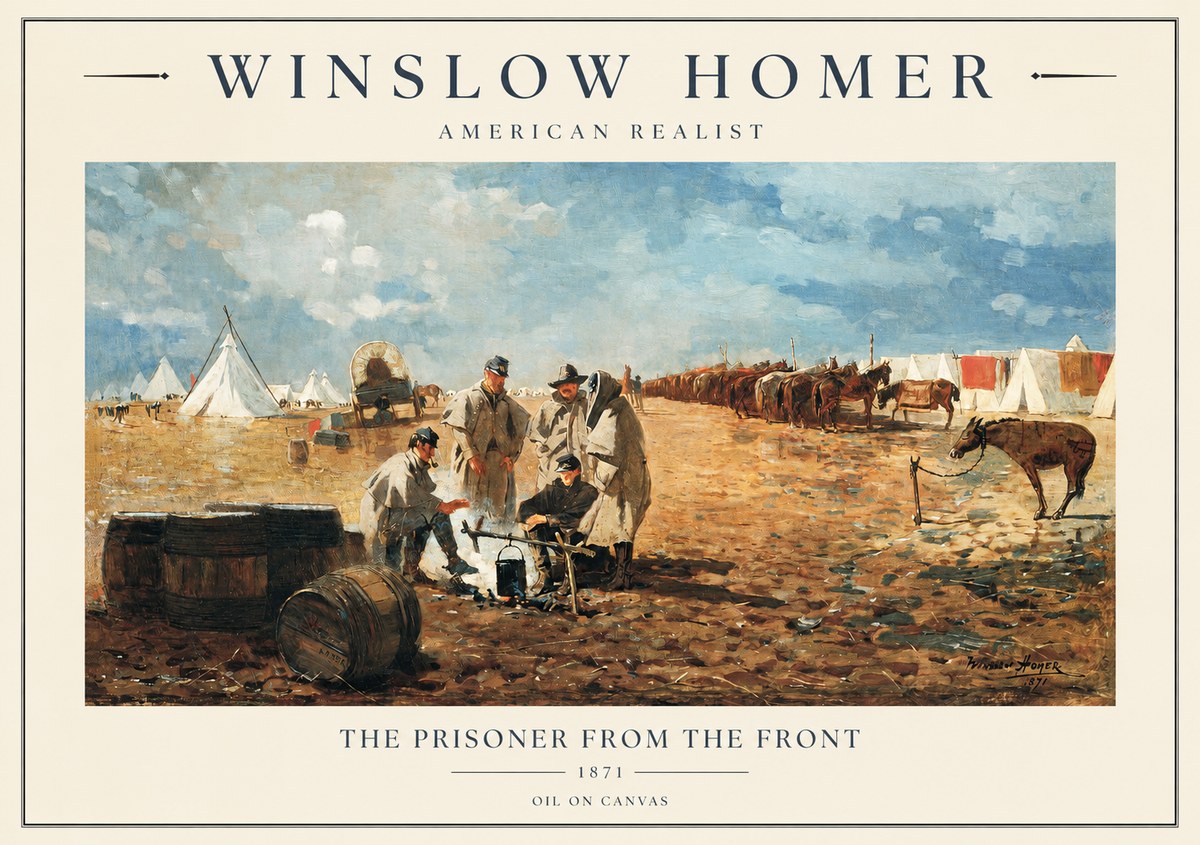 Winslow Homer The Prisoner from the Front No1 - Poster