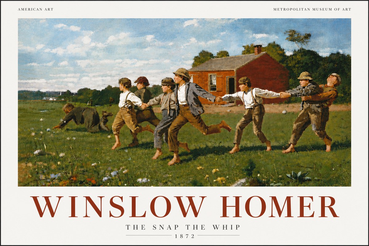 Winslow Homer The Snap the Whip No6 - Poster