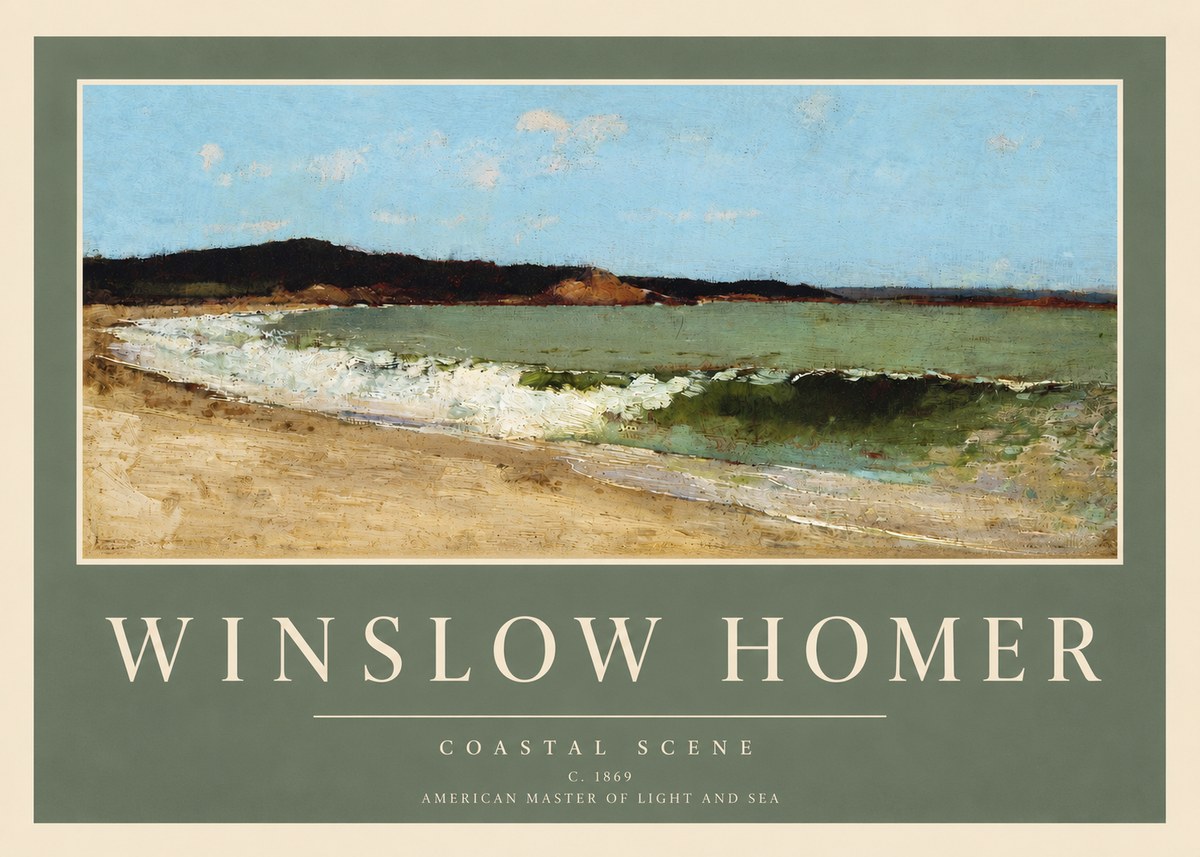 Winslow Homer Coastal Scene No3 - Poster