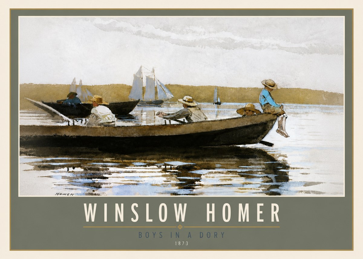Winslow Homer Boys in a Dory II No5 - Poster