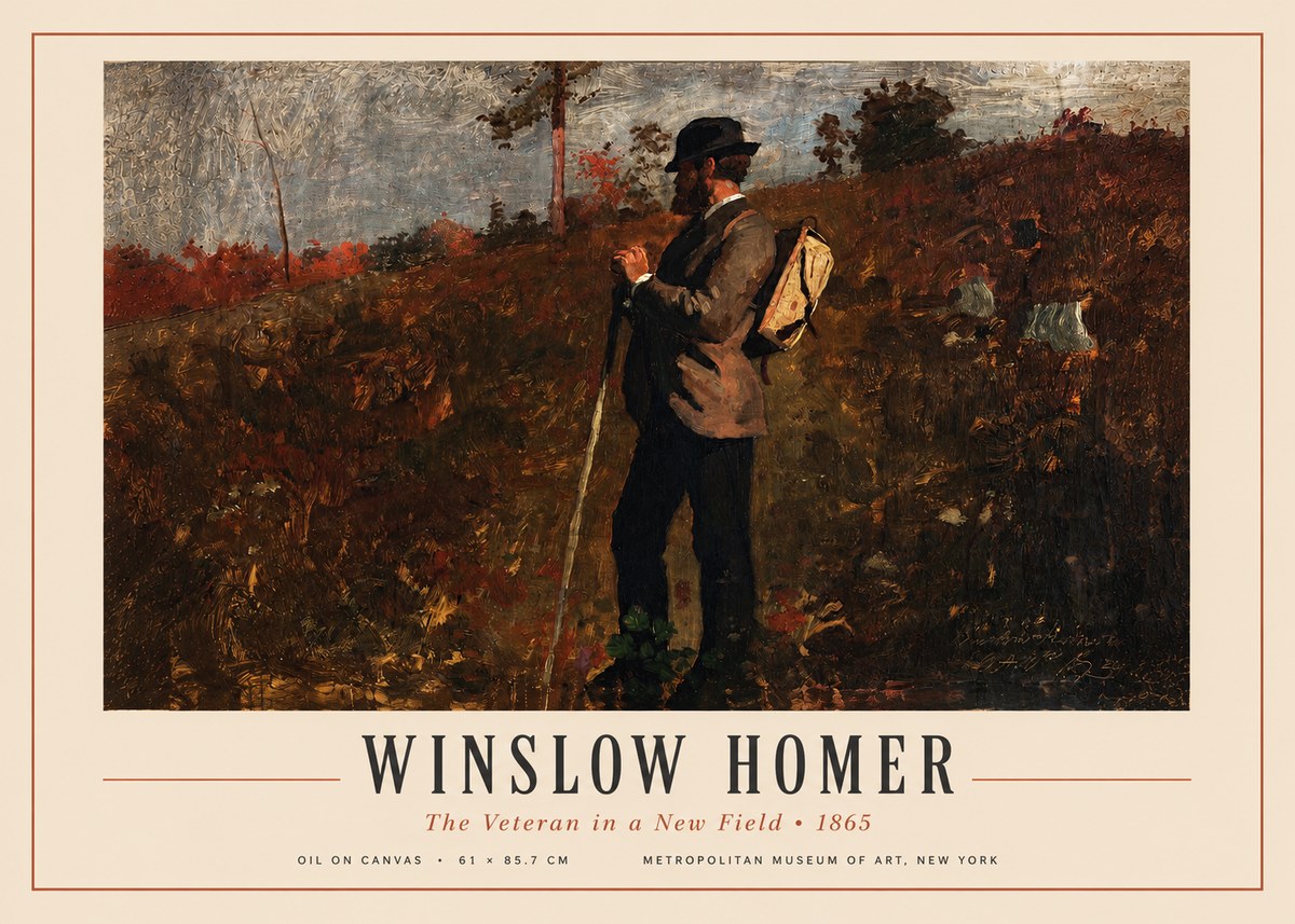 Winslow Homer The Veteran in a New Field No3 - Poster