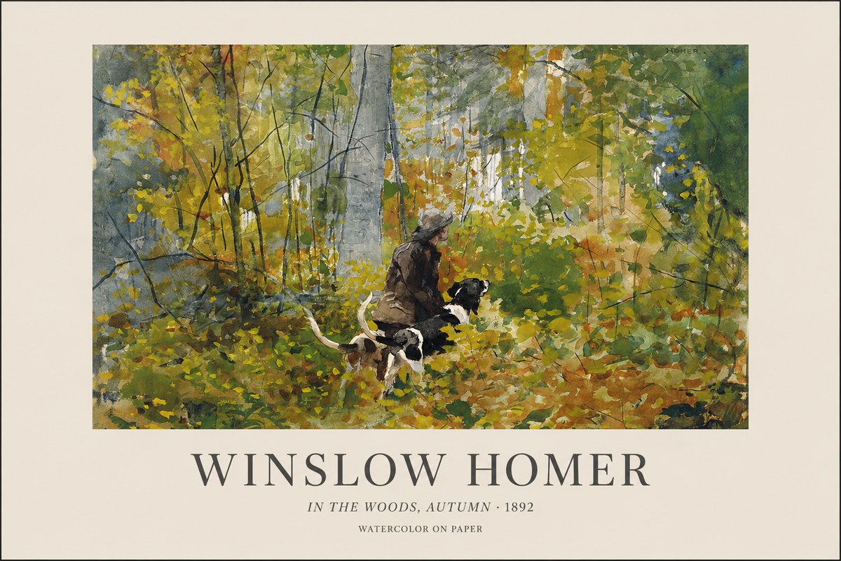 Winslow Homer In the Woods, Autumn No1 - Poster