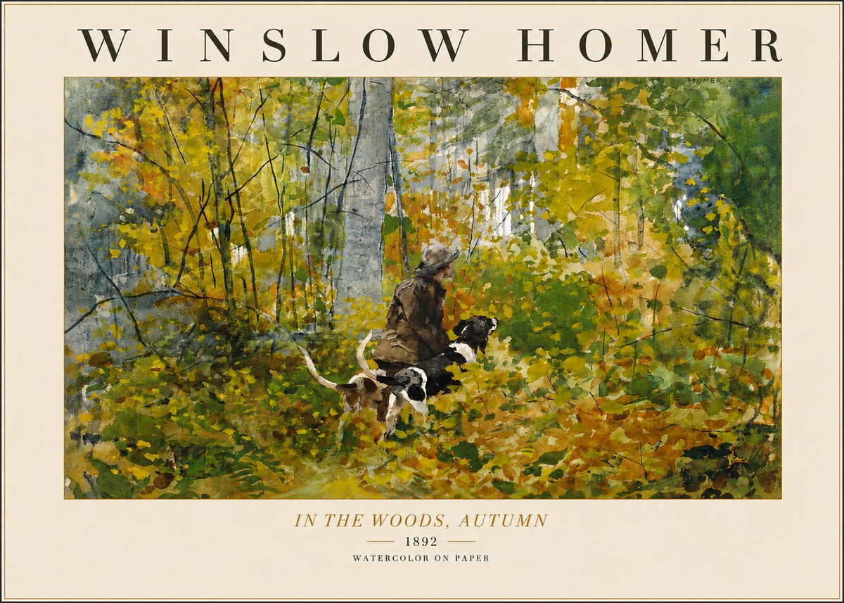 Winslow Homer In the Woods, Autumn No3 - Poster