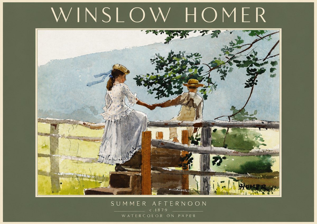 Winslow Homer Summer Afternoon No5 - Poster