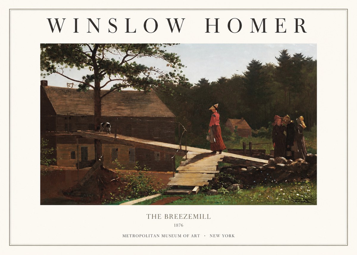 Winslow Homer The Breezemill No1 - Poster