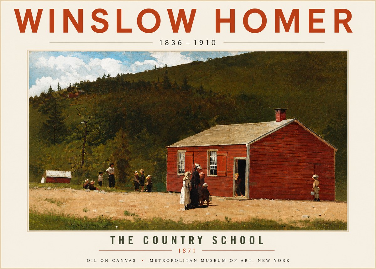Winslow Homer The Country School No5 - Poster