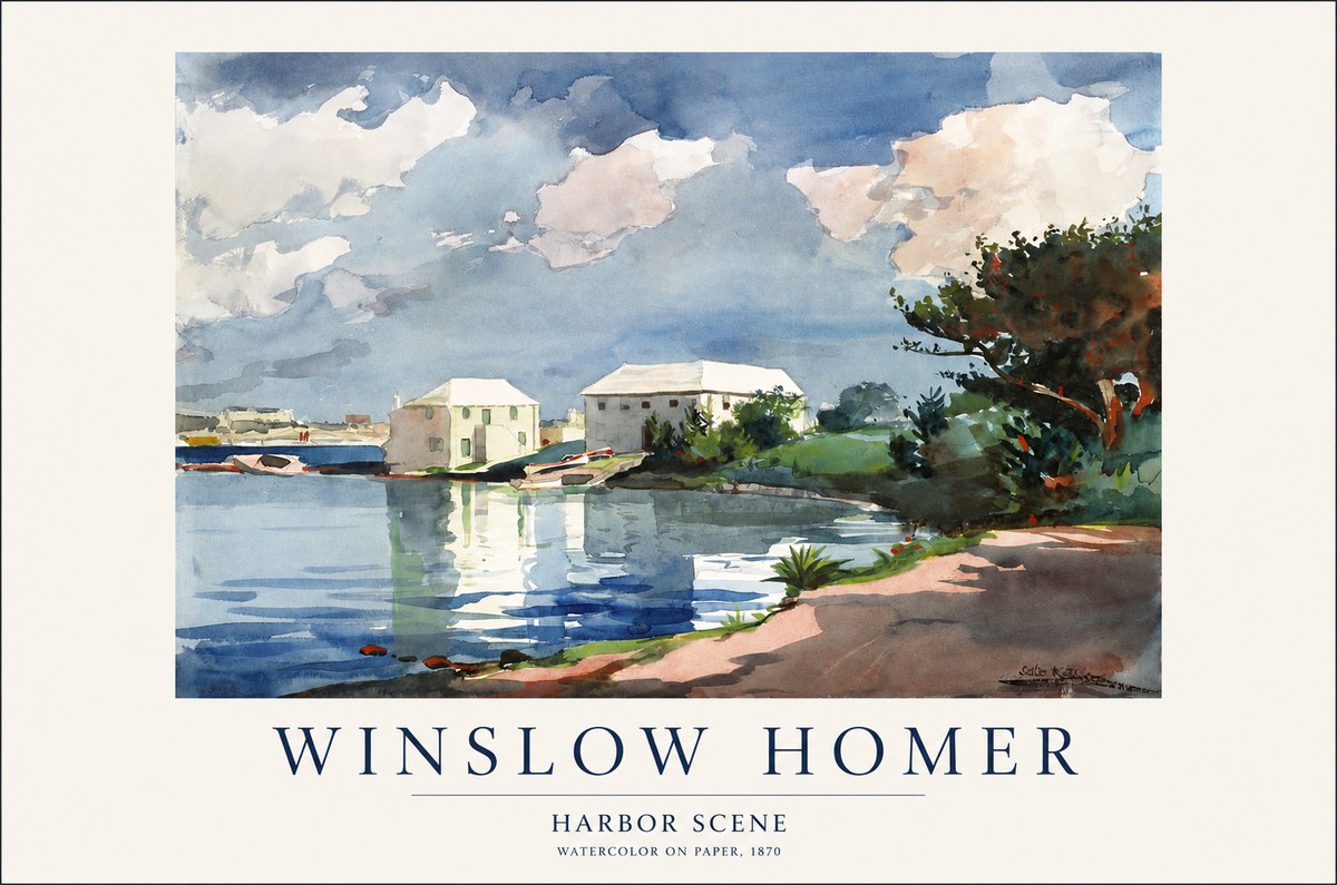 Winslow Homer Harbor Scene No1 - Poster