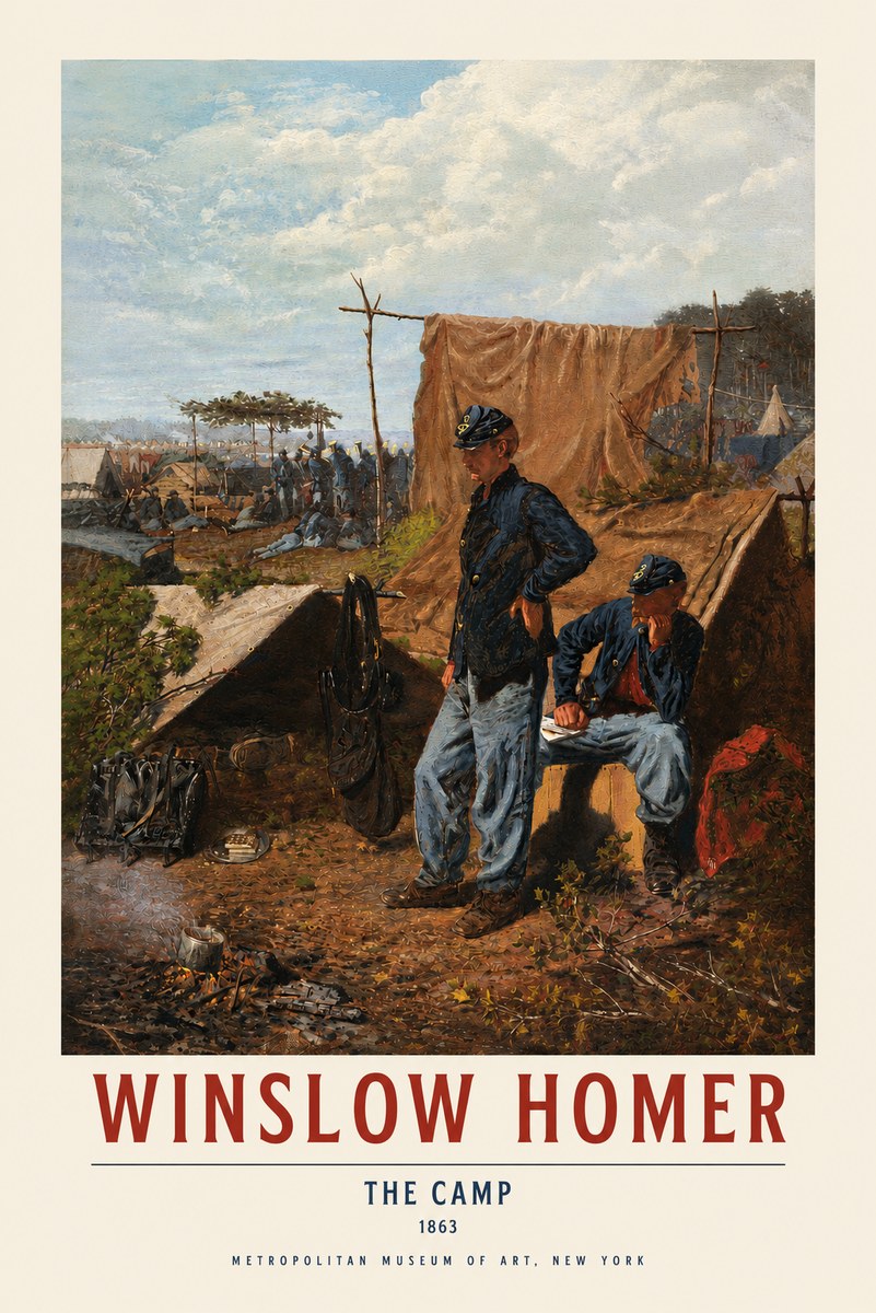 Winslow Homer The Camp No3 - Poster