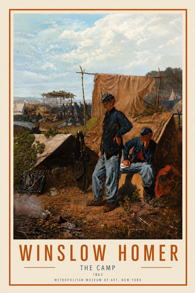 Winslow Homer The Camp No6 - Poster