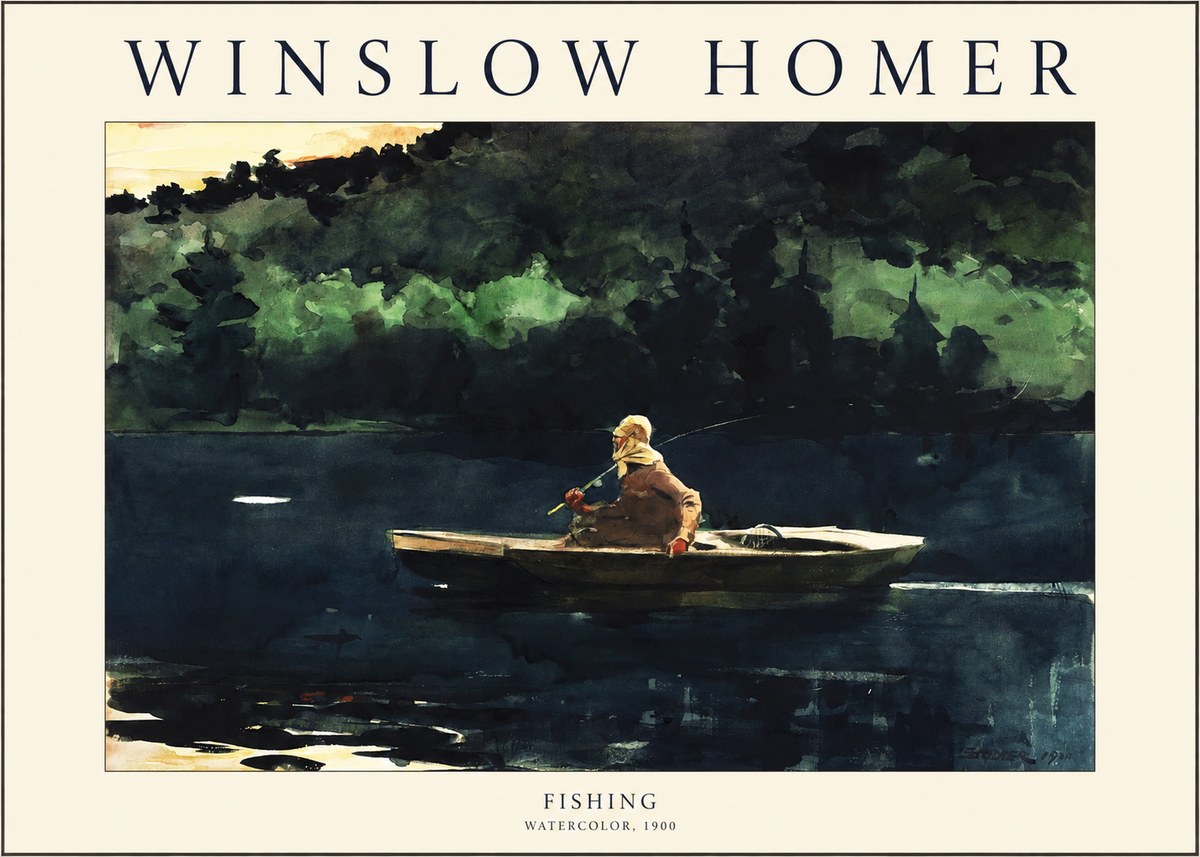 Winslow Homer Fishing No1 - Poster