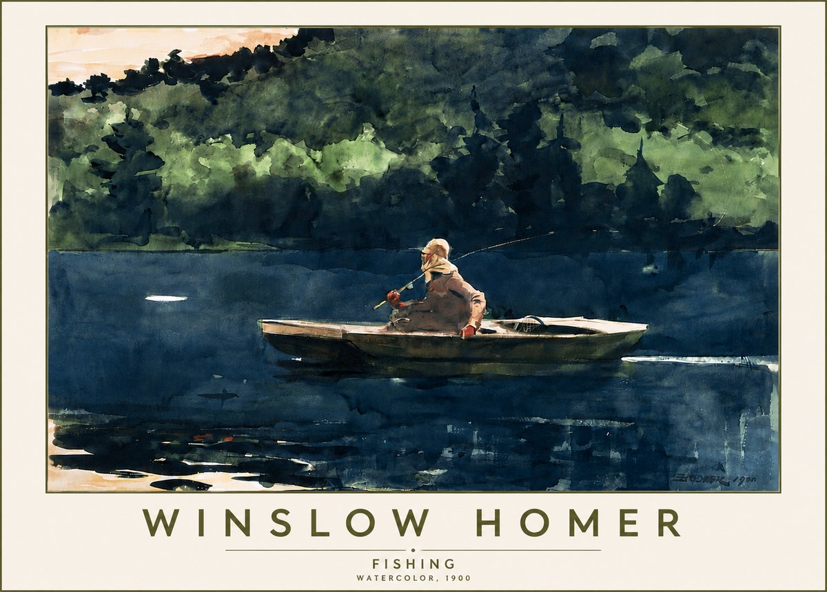 Winslow Homer Fishing No5 - Poster
