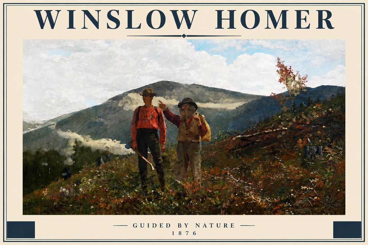 Winslow Homer The Two Guides No5 - Poster