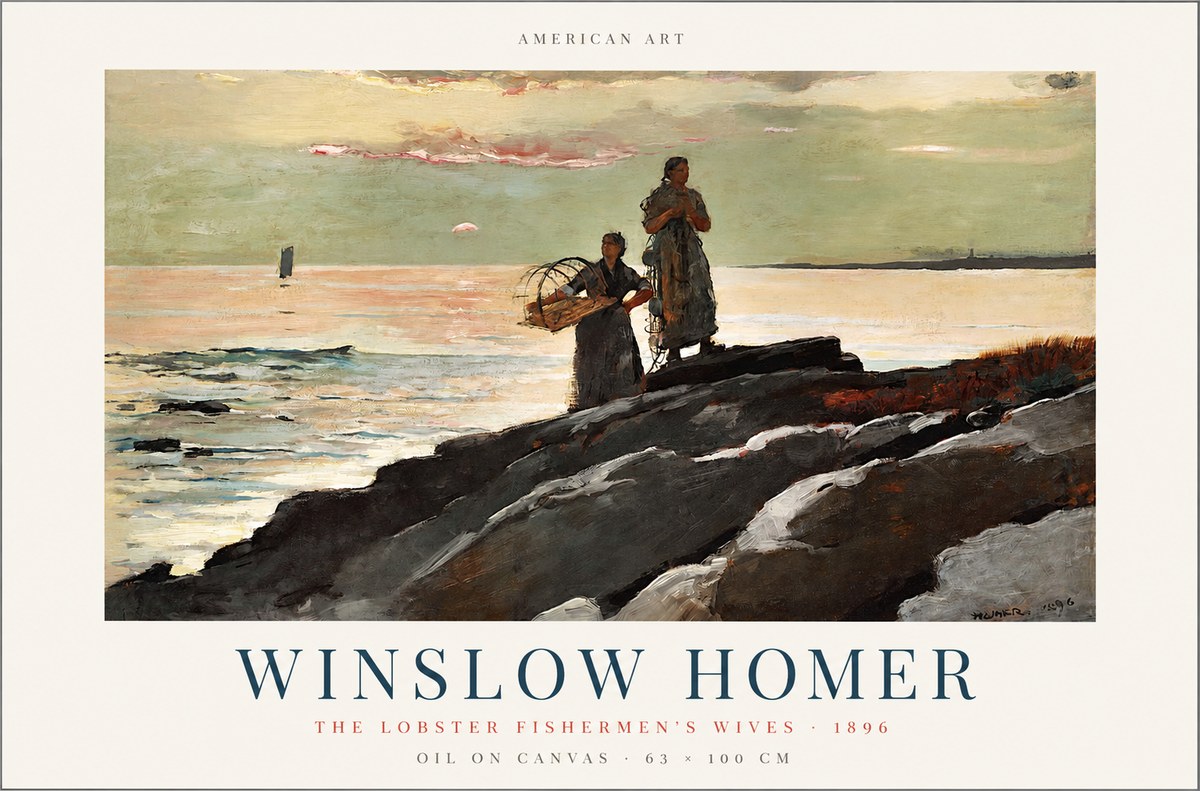 Winslow Homer The Lobster Fishermen's Wives No1 - Poster