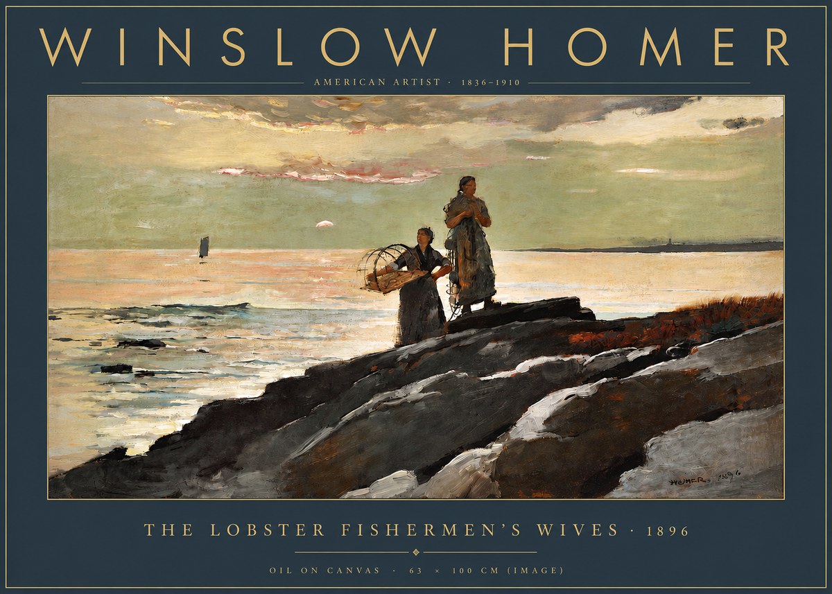 Winslow Homer The Lobster Fishermen's Wives No3 - Poster