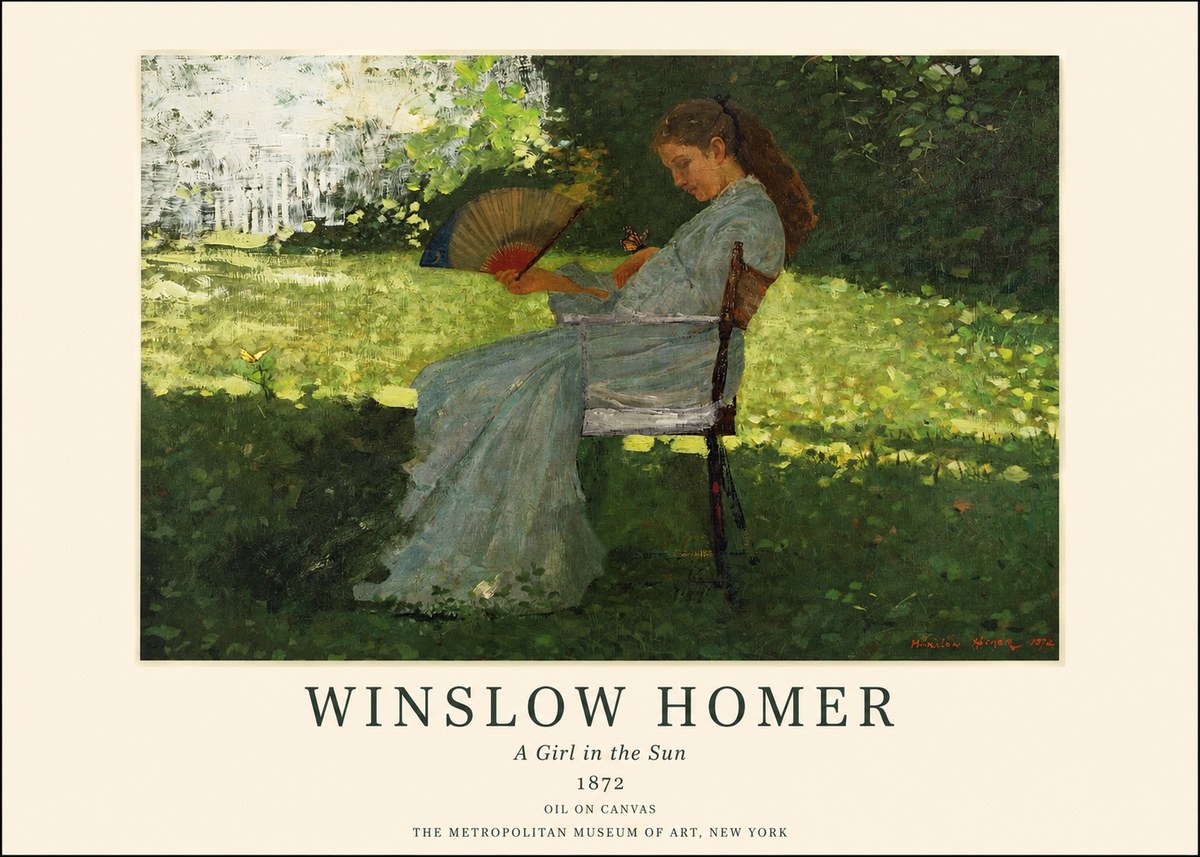 Winslow Homer A Girl in the Sun No1 - Poster
