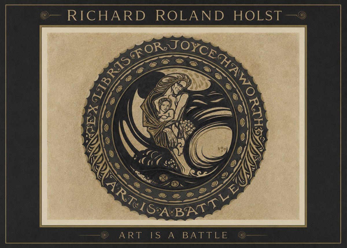 Richard Roland Holst Ex Libris for Joyce Haworth No1 - Poster